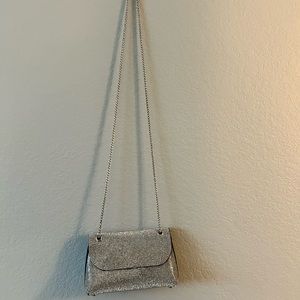 Small silver rhinestone purse- like new
